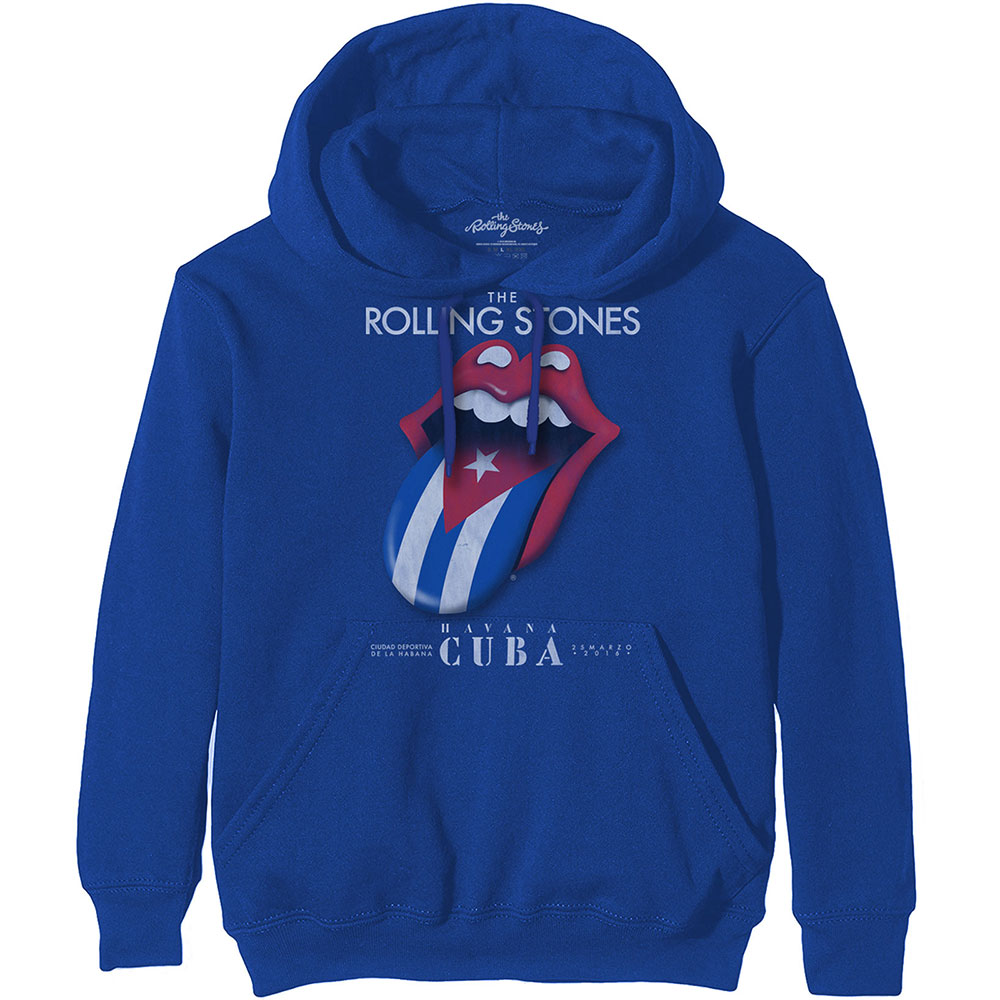 Mikina The Rolling Stones - Havana Cuba, Unisex,Modrá,XS