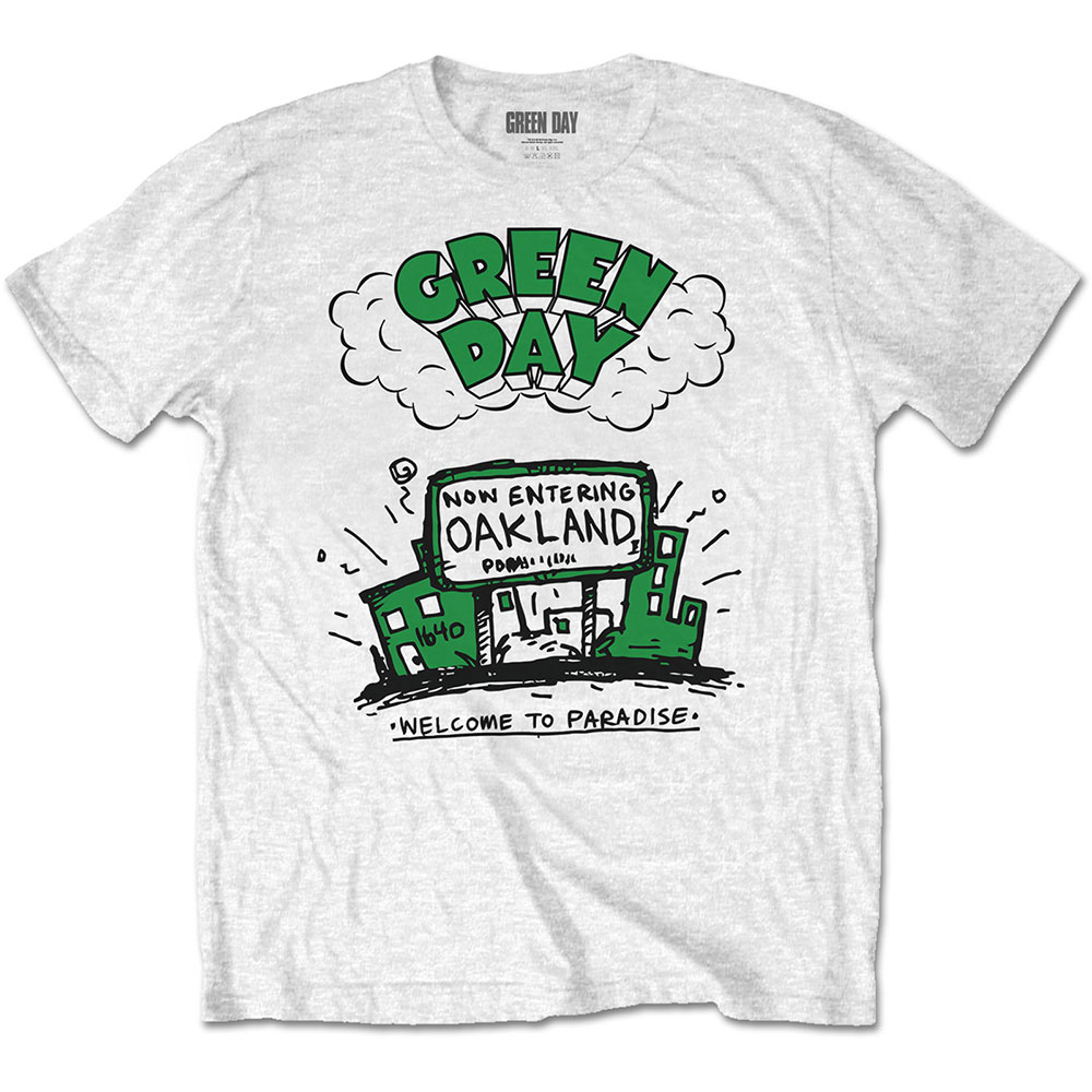 Tričko Green Day - Welcome to Paradise, Unisex,Biela,XXL