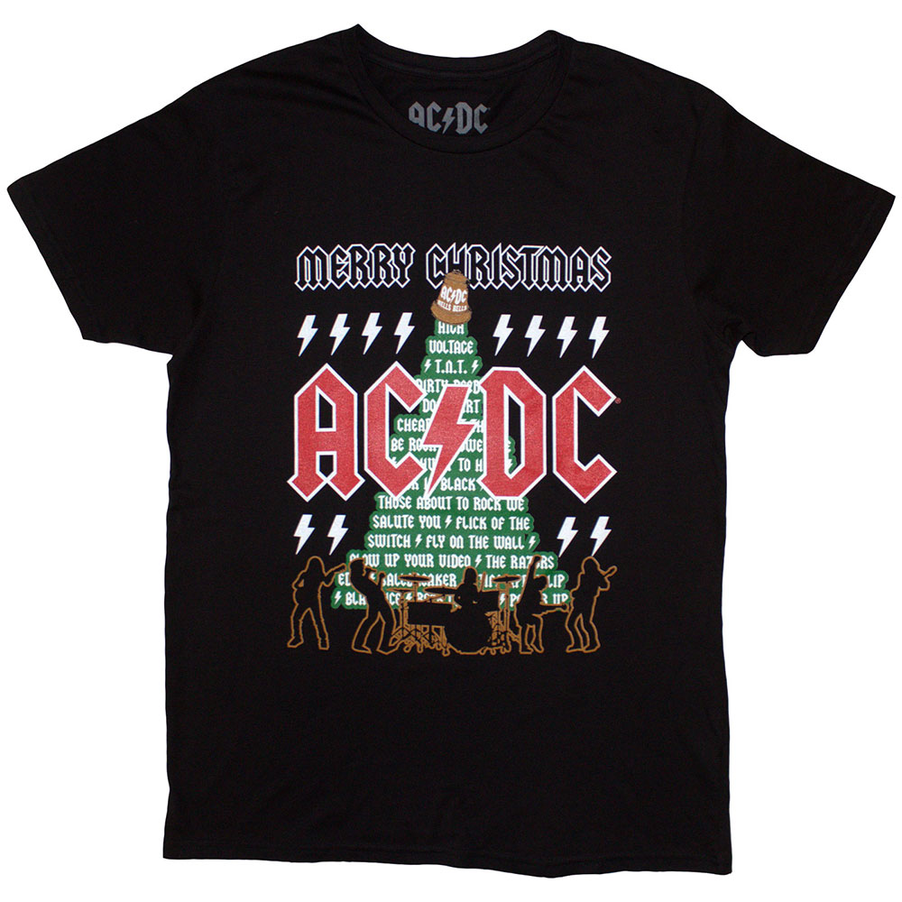 Tričko AC/DC - Merry Christmas, Unisex,Čierna,XL