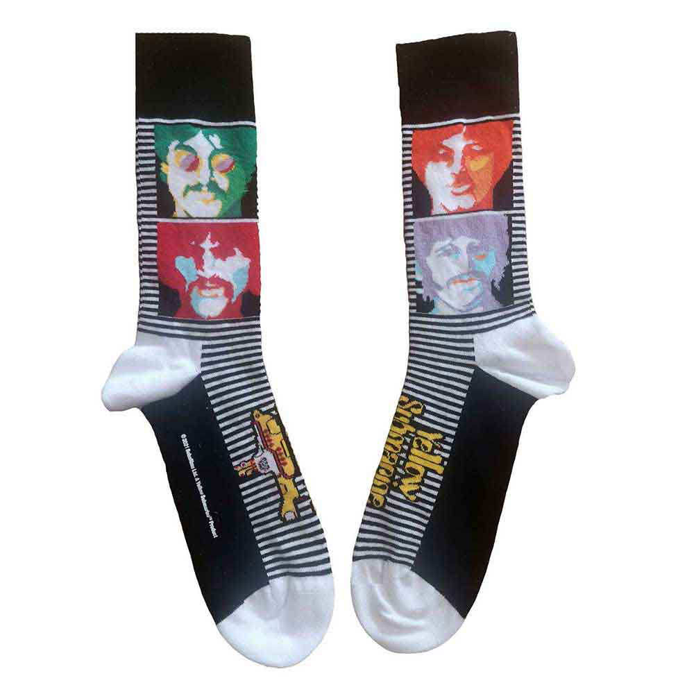Ponožky The Beatles - Sea Of Science Faces Colour, Unisex,Čierna,UK 4 - 7