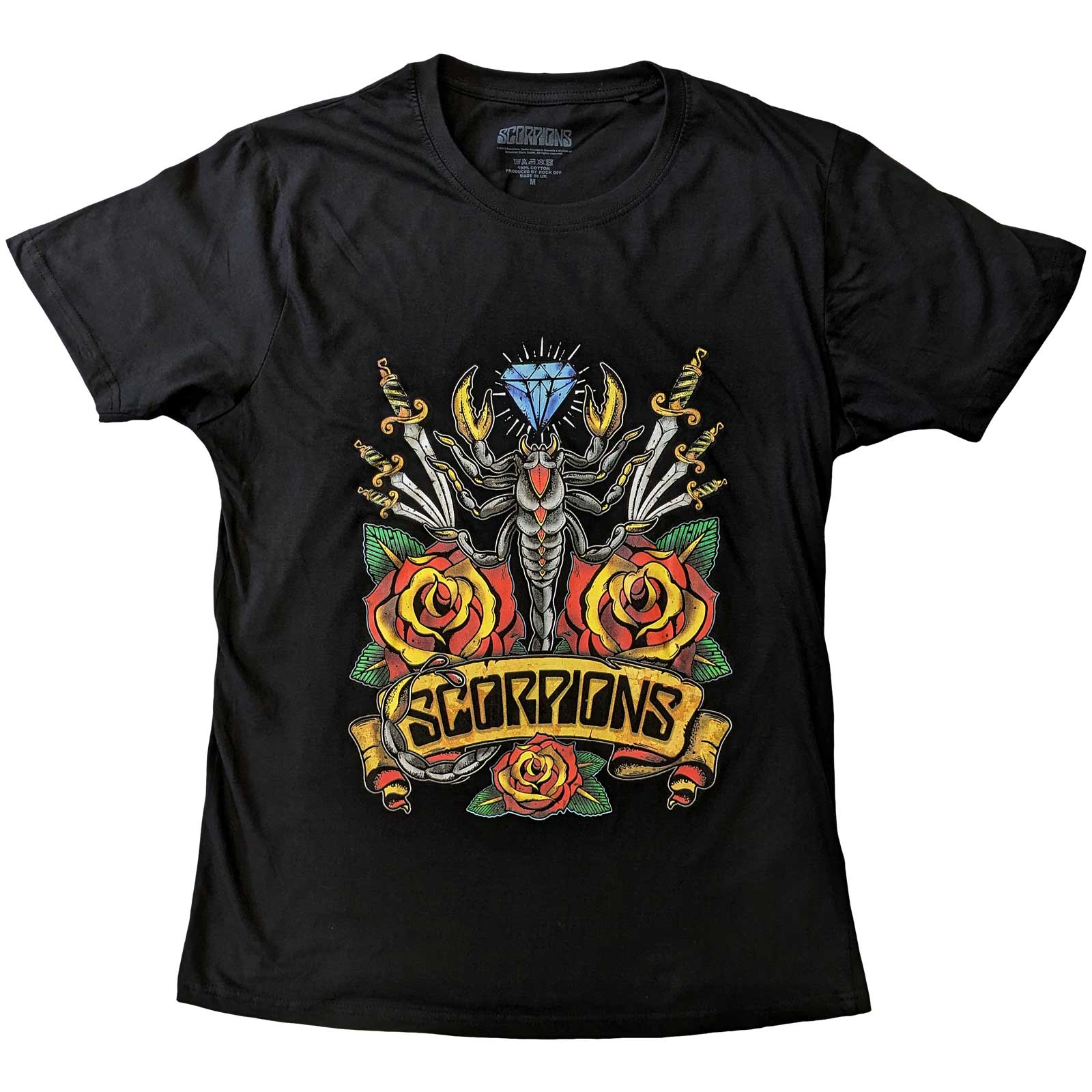 Tričko Scorpions - Traditional Tattoo, Unisex,Čierna,XL