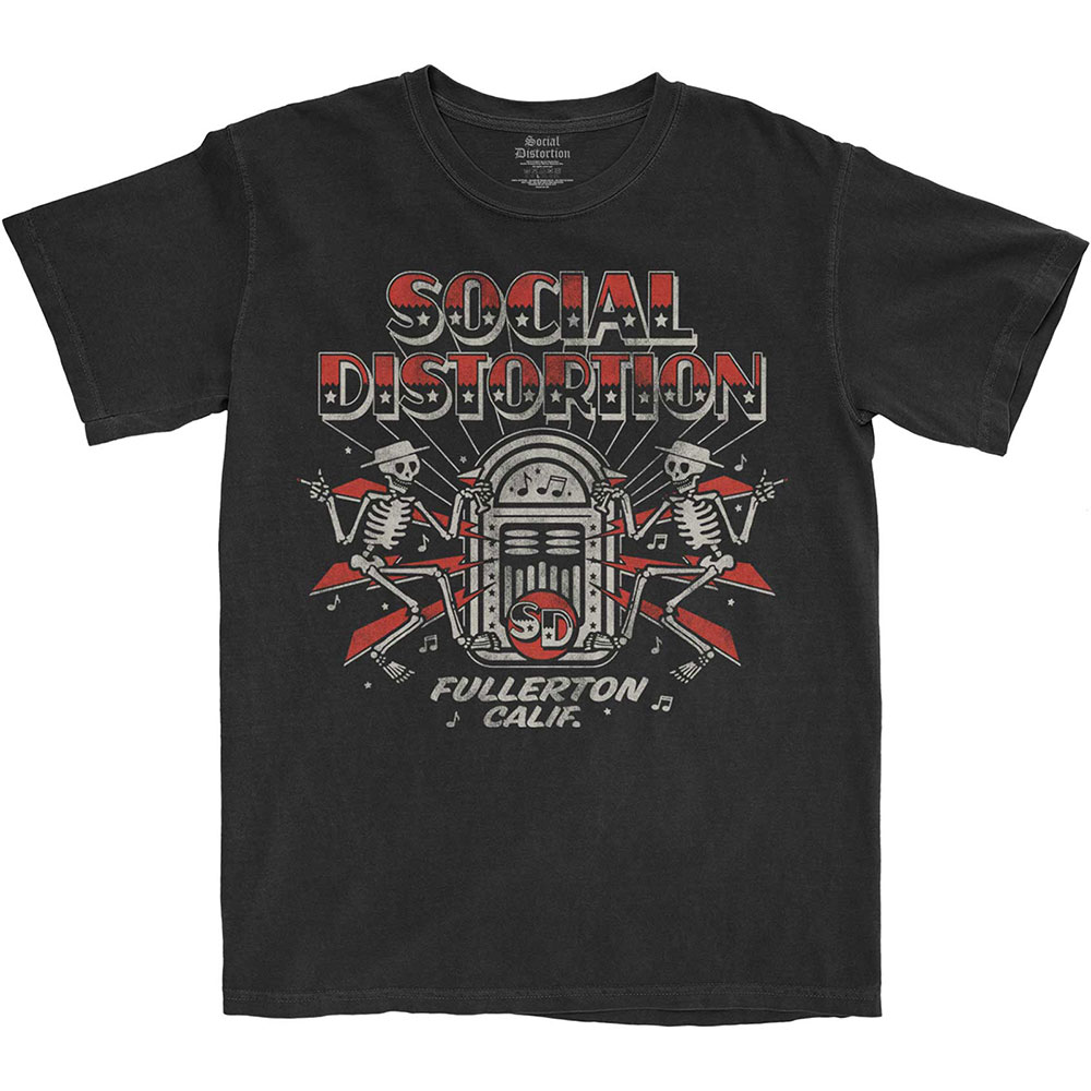 Tričko Social Distortion - Jukebox Skelly, Unisex,Čierna,XXL