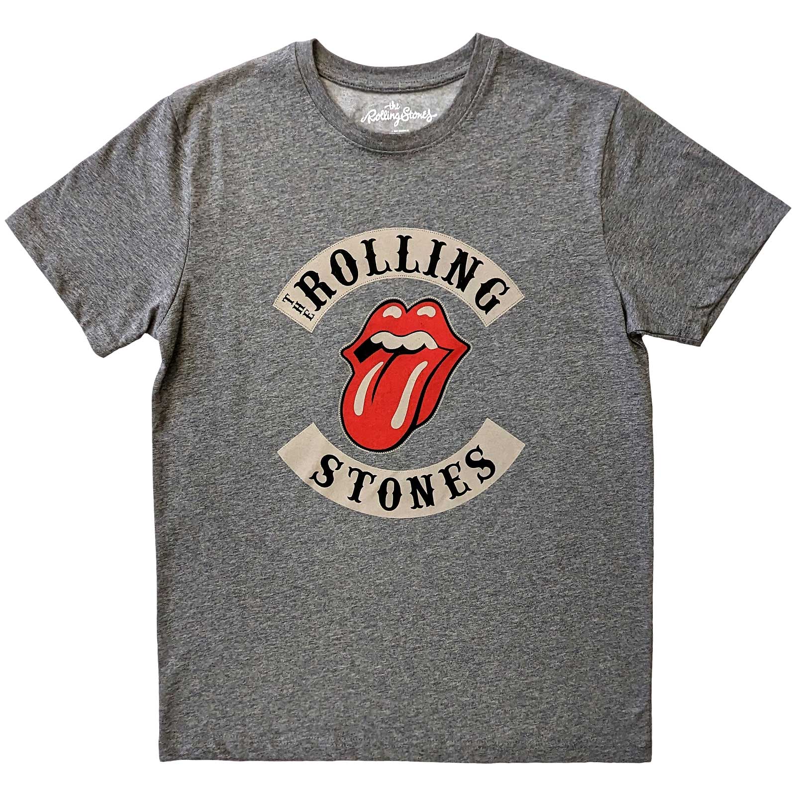 Tričko The Rolling Stones - Biker Tongue, Unisex,Šedá,XXL