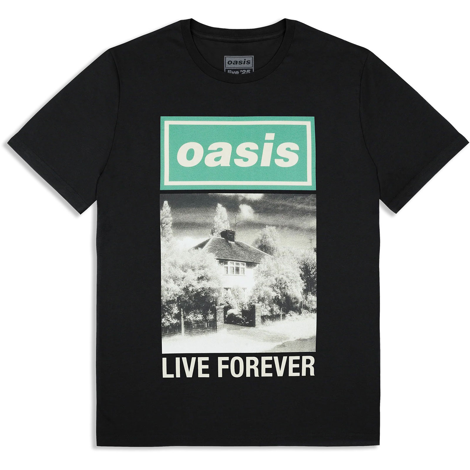 Tričko Oasis - Live Forever Single Cover, Unisex,Čierna,XS