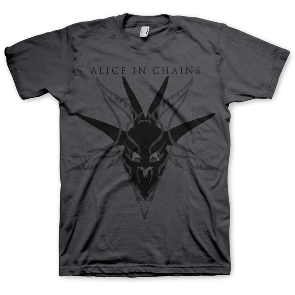 Tričko Alice In Chains - Black Skull, Unisex,Šedá,L