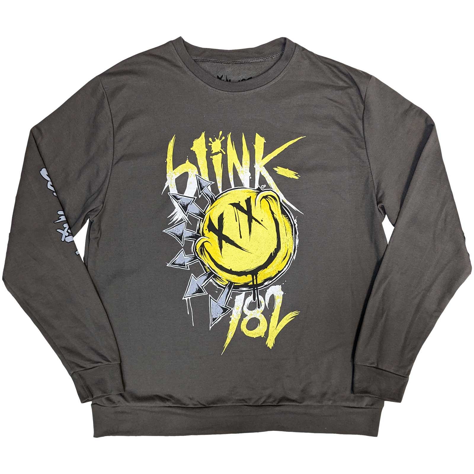 Crewneck Blink 182 - Big Smile, Unisex,Šedá,S