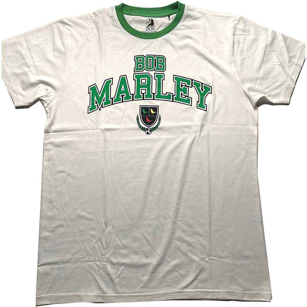 Tričko Bob Marley - Collegiate Crest, Unisex,Biela,XXL