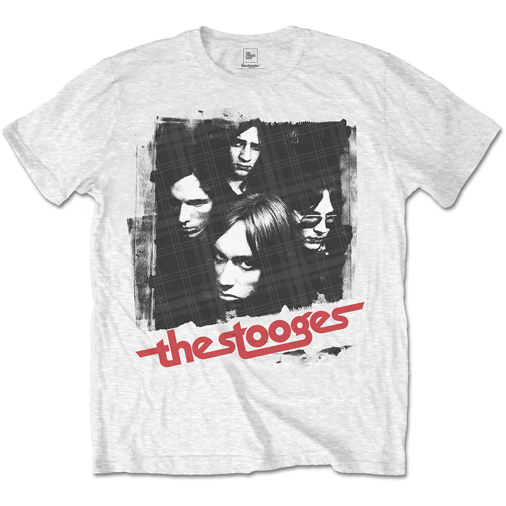Tričko Iggy & The Stooges - Four Faces, Unisex,Biela,XXL