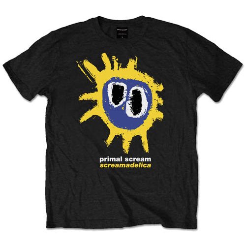 Tričko Primal Scream - Screamadelica Yellow, Unisex,Čierna,XXL