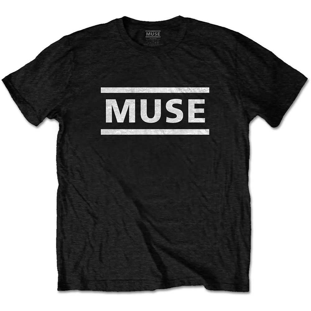 Tričko Muse - White Logo, Unisex,Čierna,L