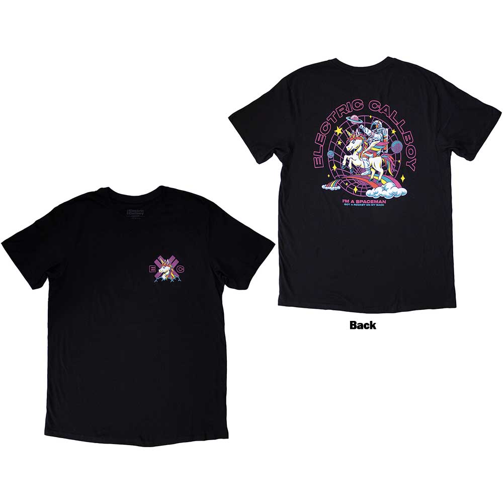 Tričko Electric Callboy - Spaceman Unicorn, Unisex,Čierna,M