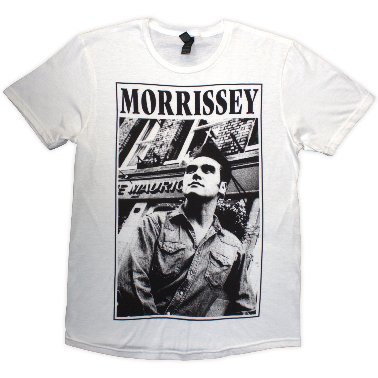 Tričko Morrissey - Maurice B&W, Unisex,Biela,XXL
