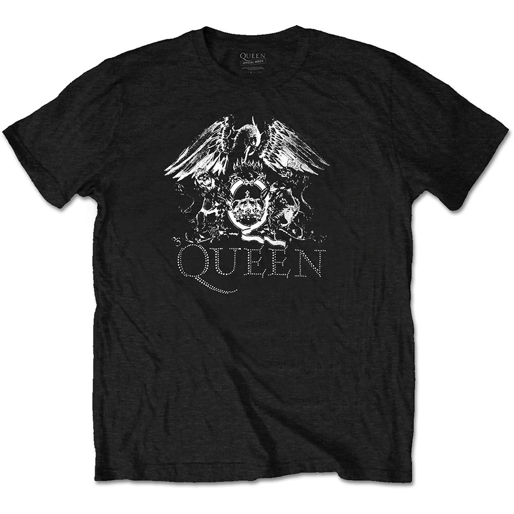 Tričko Queen - Crest Logo, Unisex,Čierna,XXL