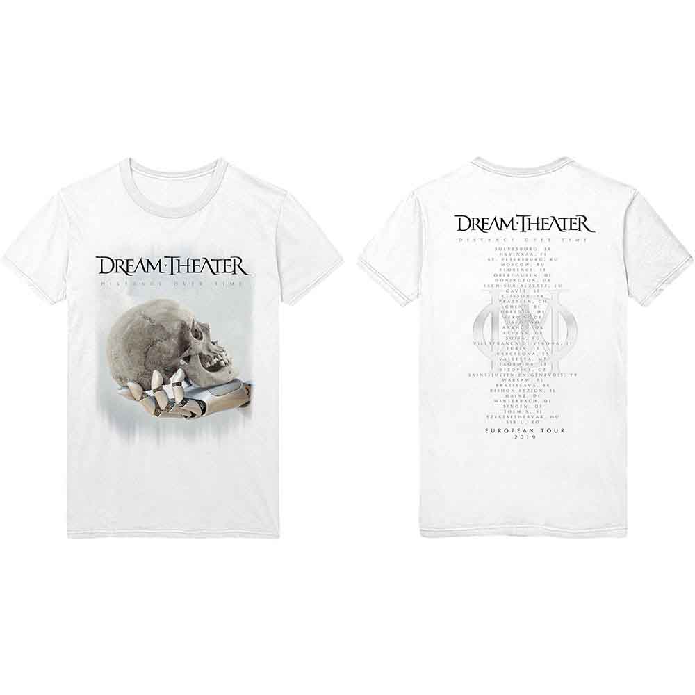 Tričko Dream Theater - Skull Fade Out, Unisex,Biela,S