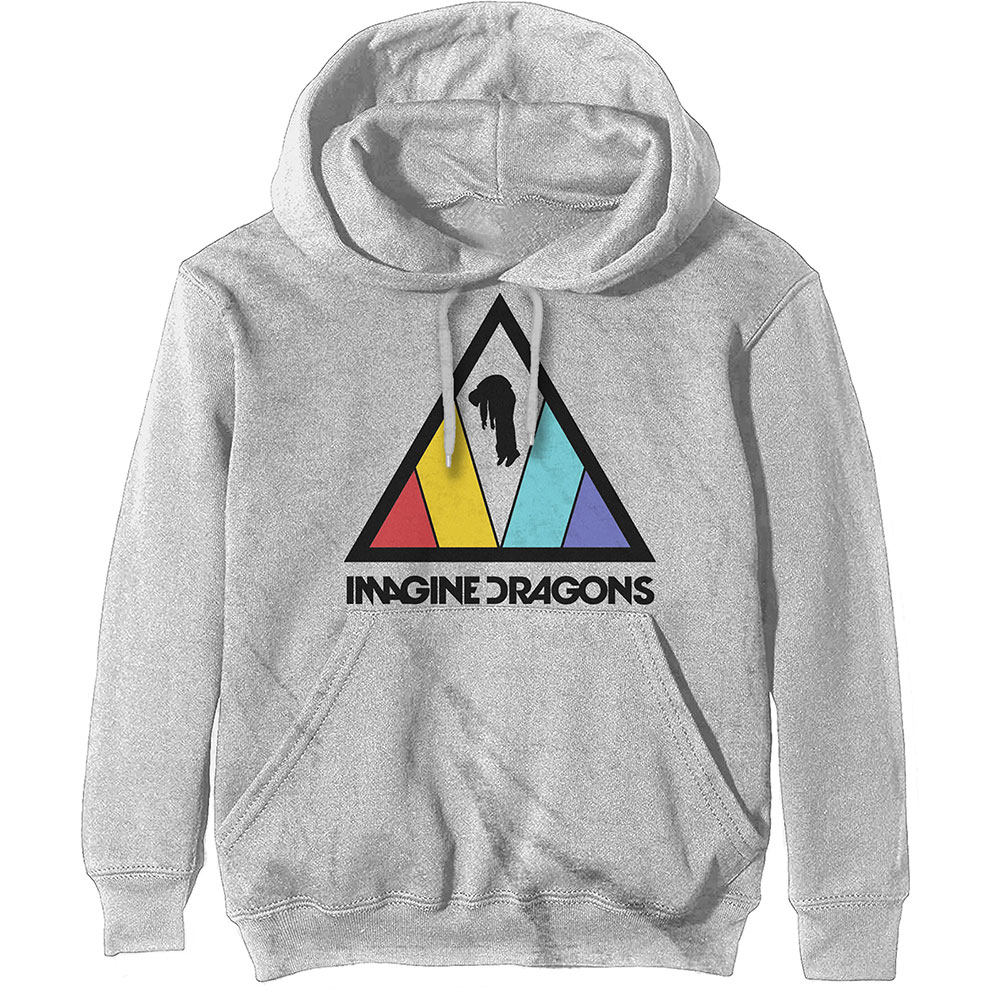 Mikina Imagine Dragons - Triangle Logo, Unisex,Biela,XXL