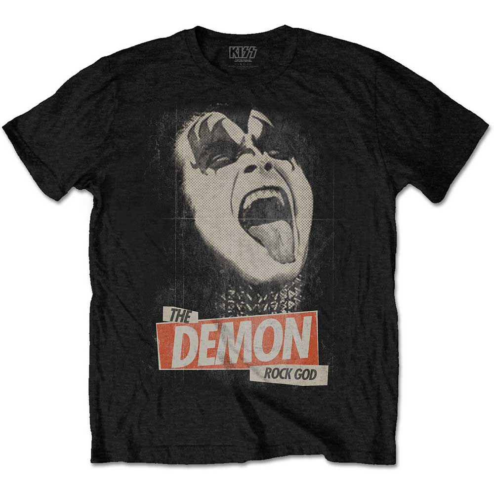 Tričko Kiss - The Demon Rock, Unisex,Čierna,S