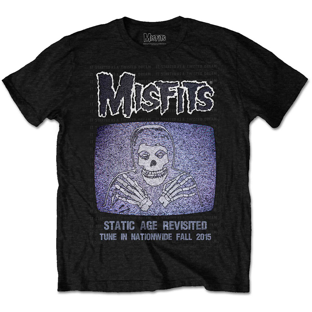 Tričko Misfits - Static, Unisex,Čierna,M
