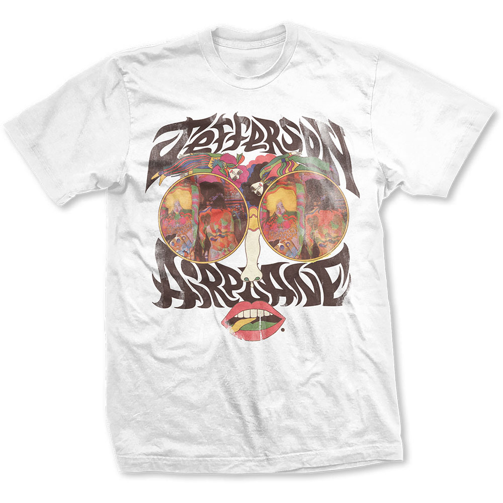 Tričko Jefferson Airplane - Lips, Unisex,Biela,XL