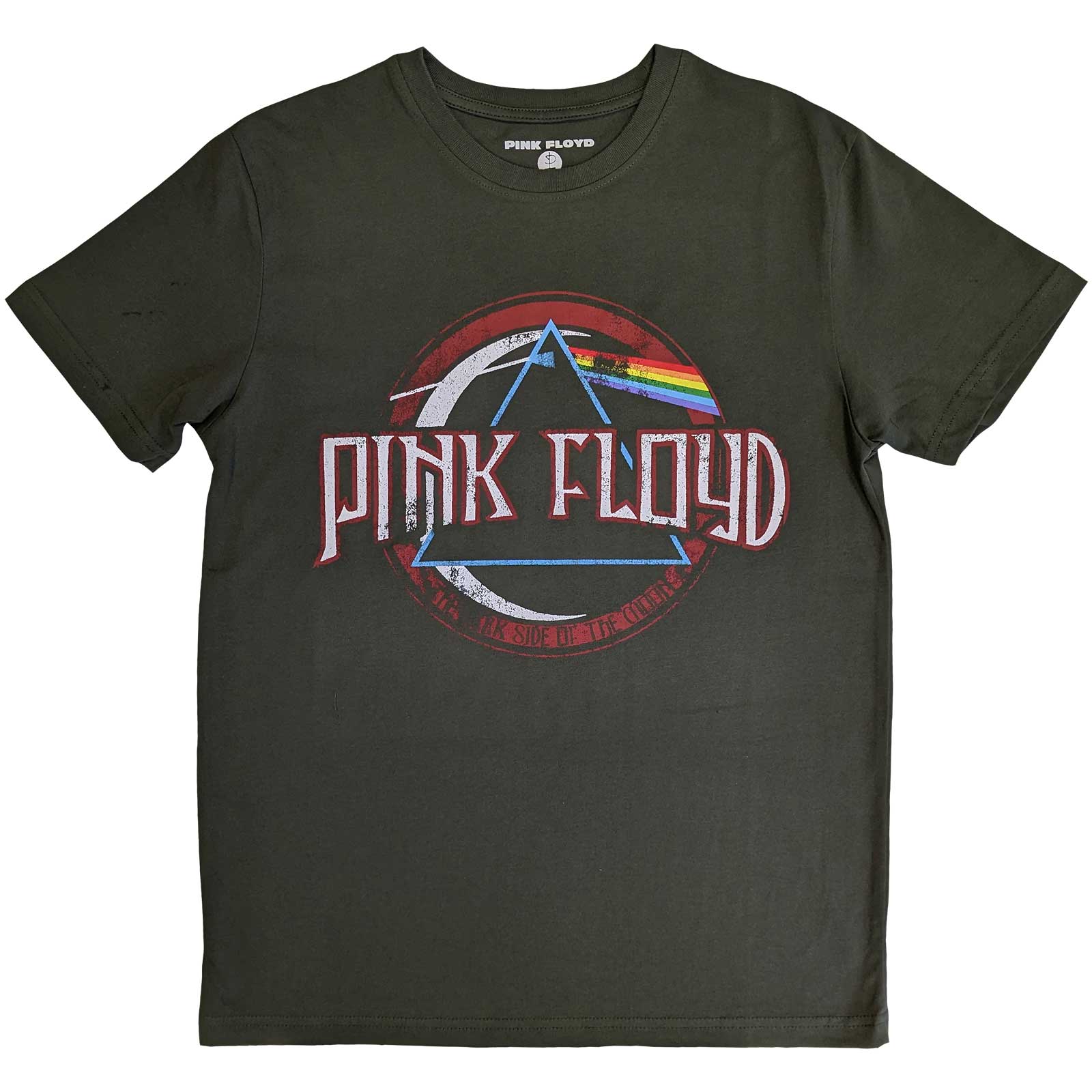Tričko Pink Floyd - Vintage Dark Side of the Moon Seal, Unisex,Zelená,XXL