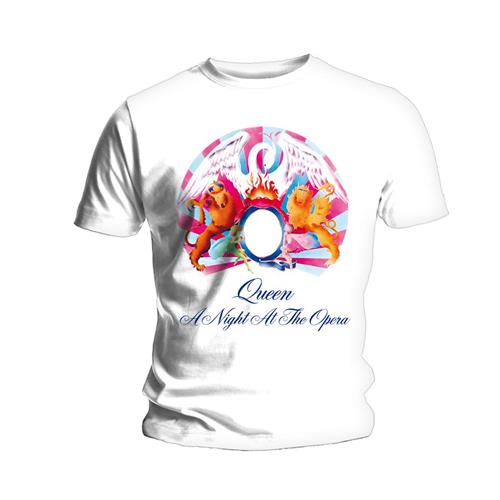 Tričko Queen - A Night At The Opera, Unisex,Biela,XL