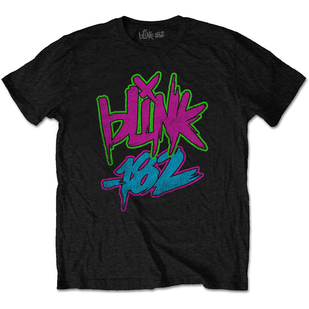 Tričko Blink 182 - Neon Logo, Unisex,Čierna,XXL