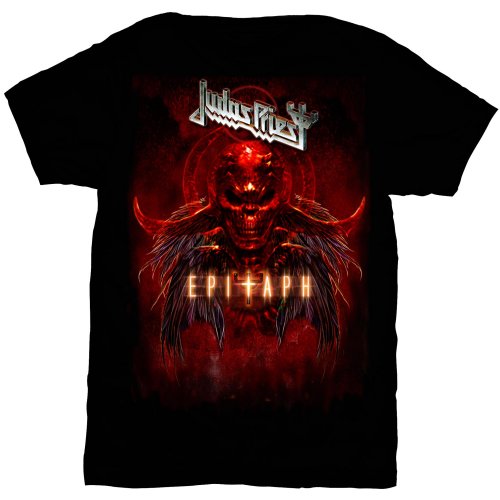 Tričko Judas Priest - Epitaph Red Horns, Unisex,Čierna,XXL