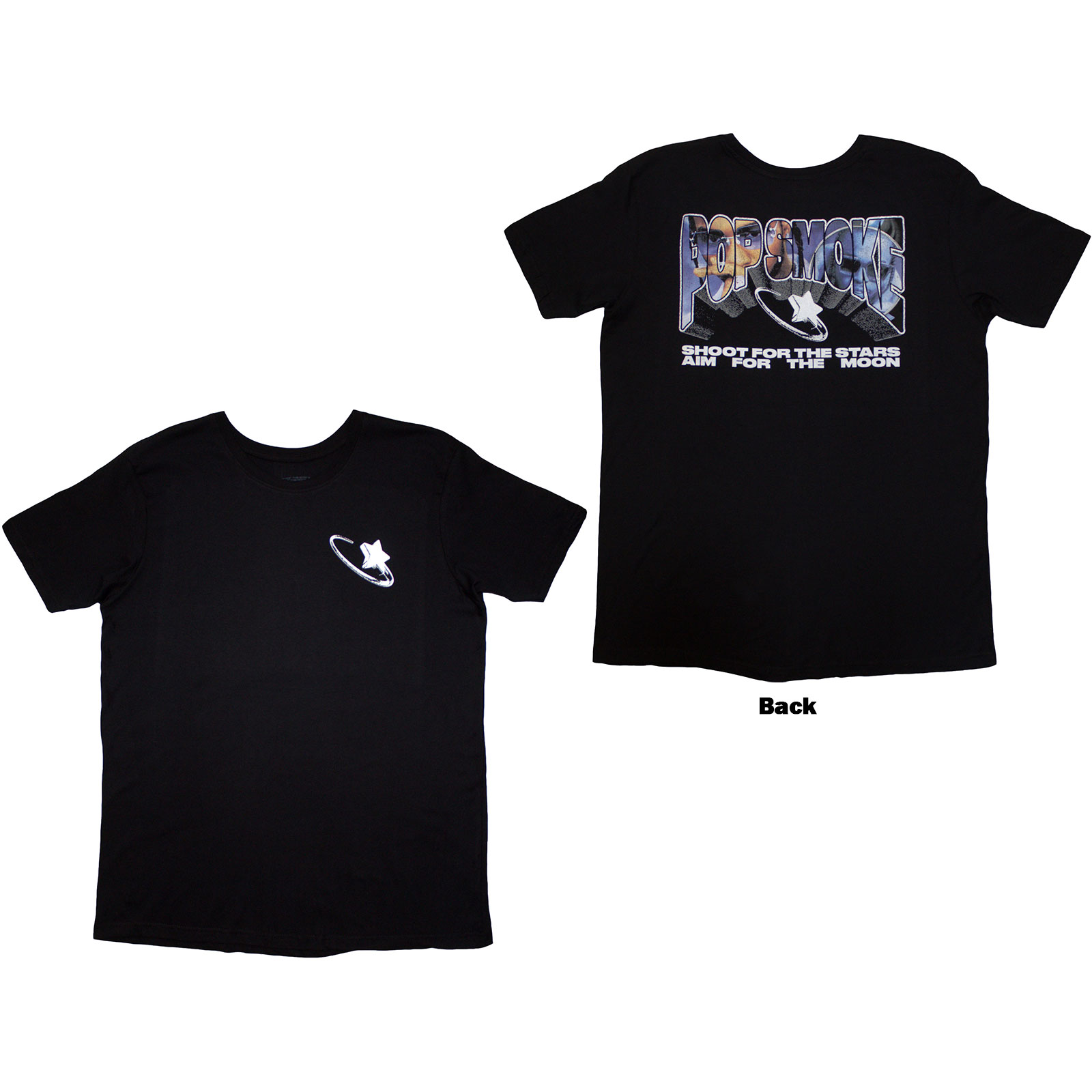 Tričko Pop Smoke - Stars Infill, Unisex,Čierna,XXL