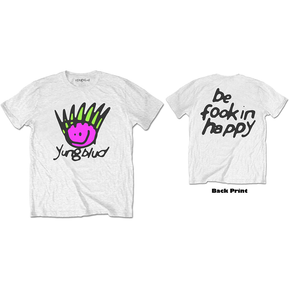 Tričko Yungblud - Face, Unisex,Biela,XL