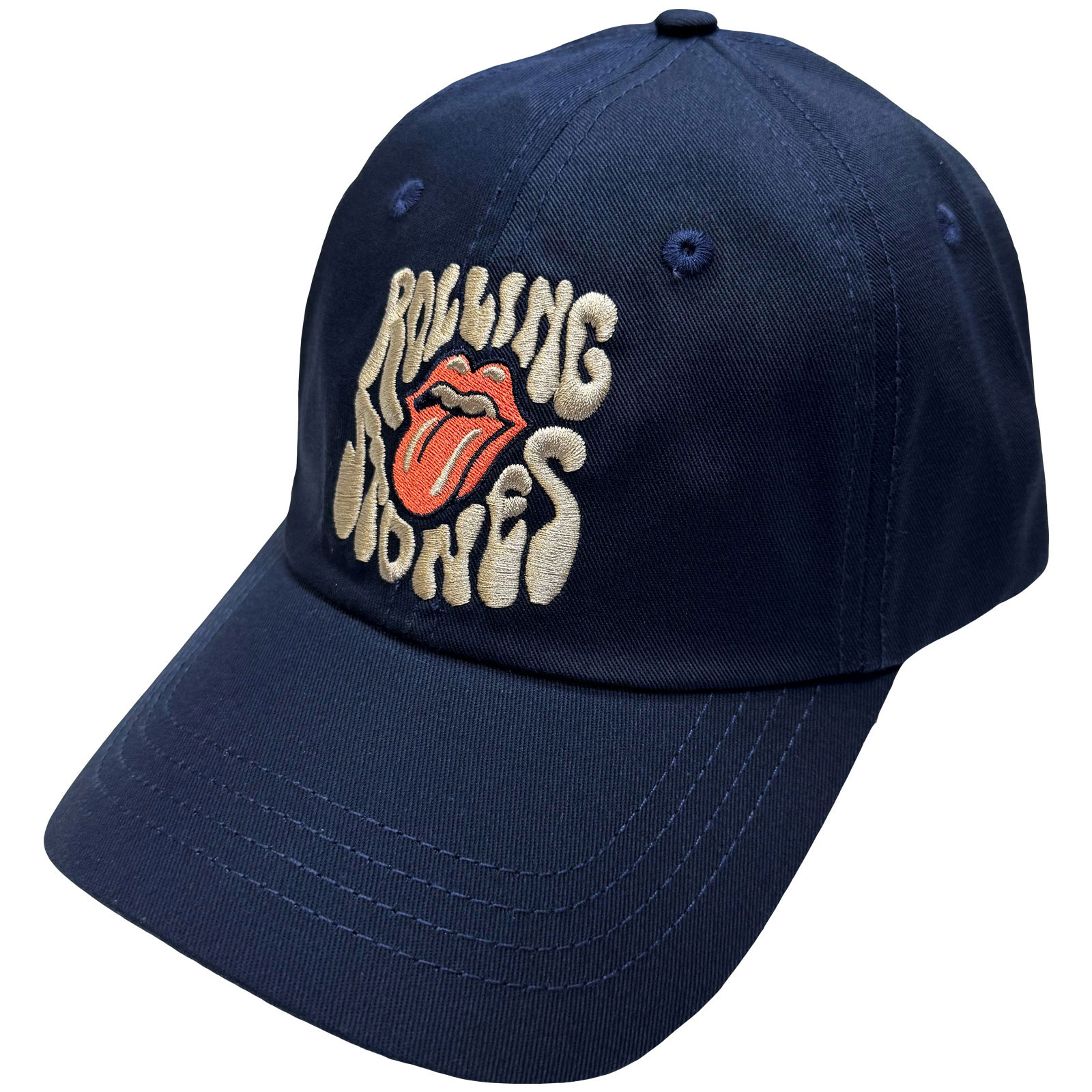 Šiltovka The Rolling Stones - Swirl Tongue Logo, Unisex,Modrá,Univerzálna
