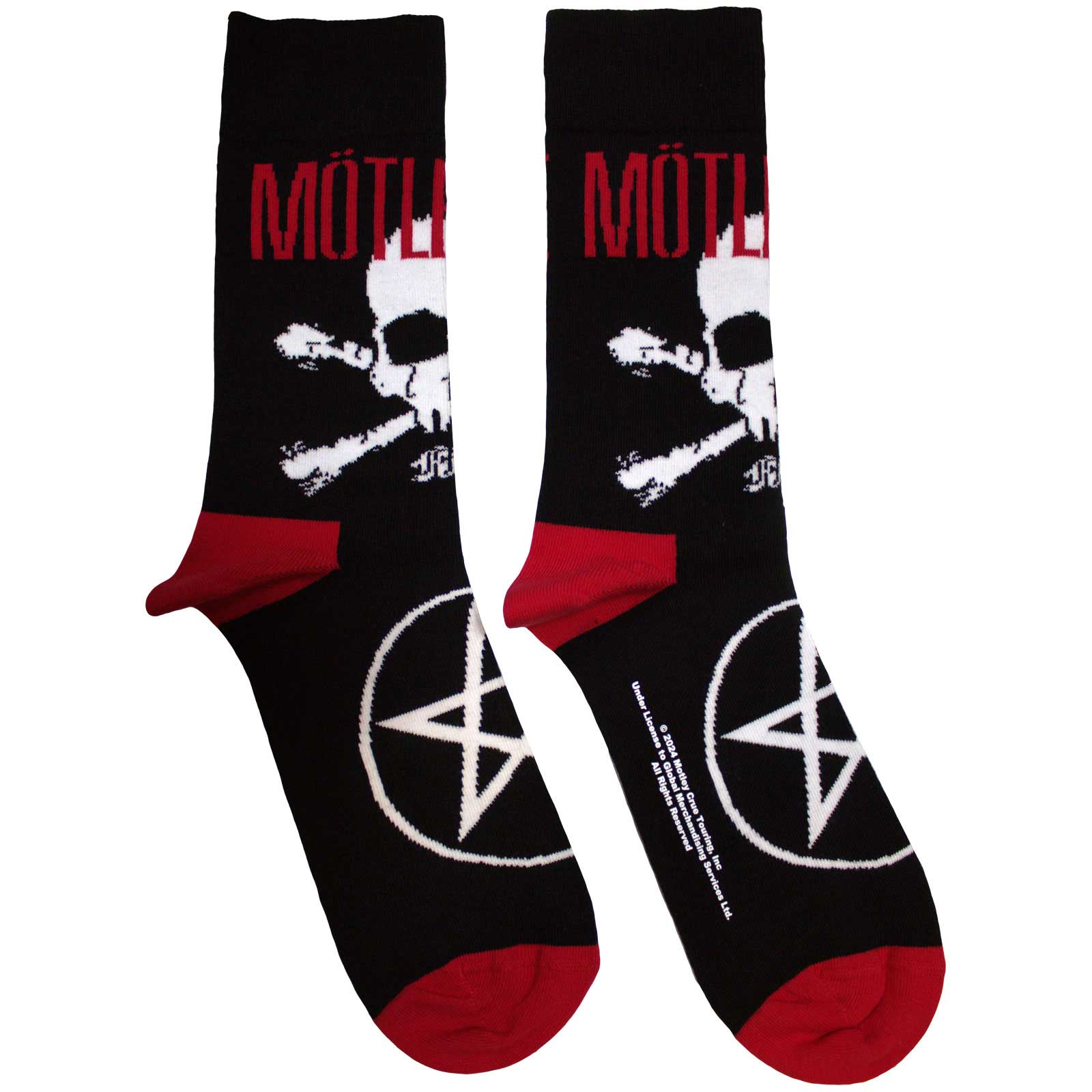 Ponožky Motley Crue - Skull & Crossbones, Unisex,Čierna,UK 7 - 11
