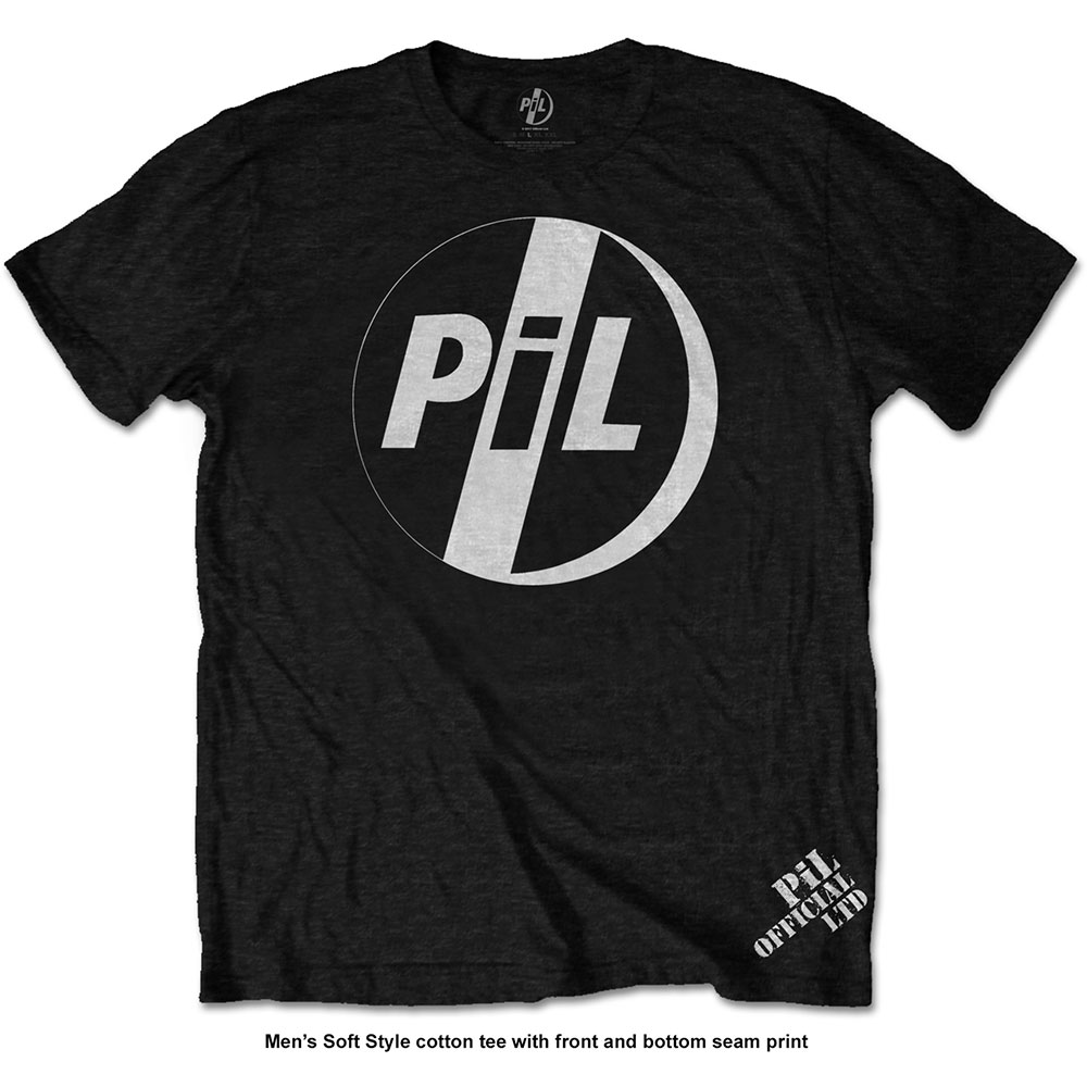 Tričko PIL Public Image Ltd - White Logo, Unisex,Čierna,XXL