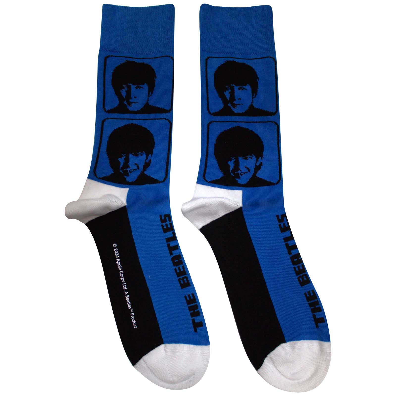 Ponožky The Beatles - Hard Day's Night Headshots, Unisex,Modrá,Univerzálna