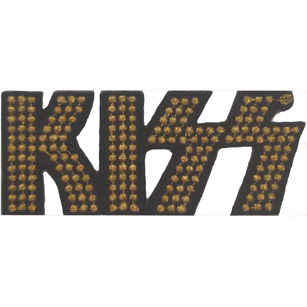 Nažehlovačka Kiss - Gold Studded Logo