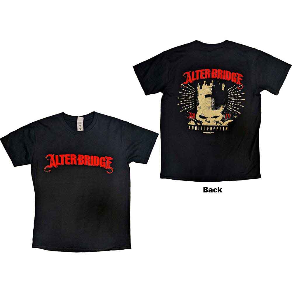 Tričko Alter Bridge - Addicted To Pain, Unisex,Čierna,S