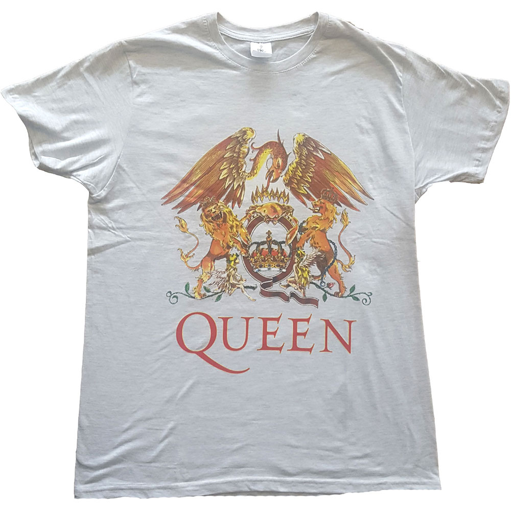 Tričko Queen - Classic Crest, Unisex,Šedá,XXL