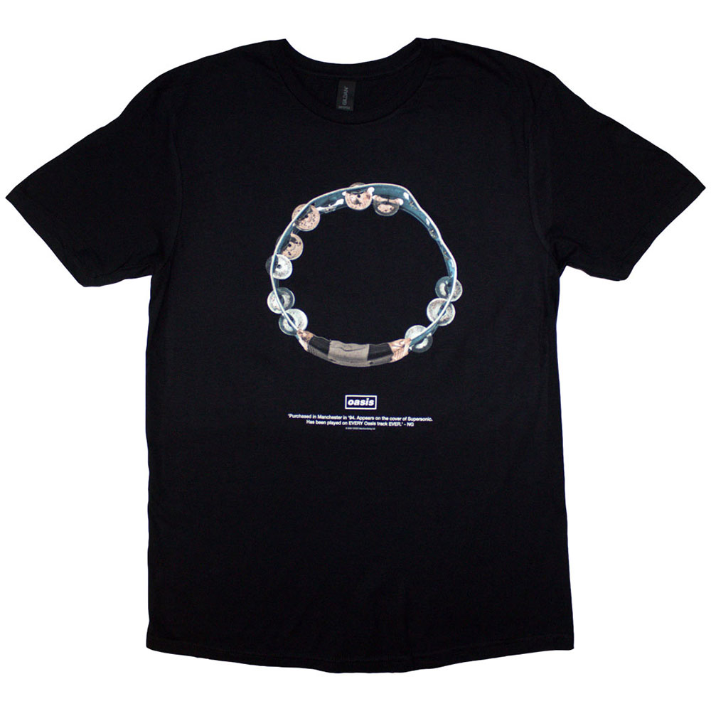 Tričko Oasis - Definitely Maybe Tambourine, Unisex,Čierna,XXL