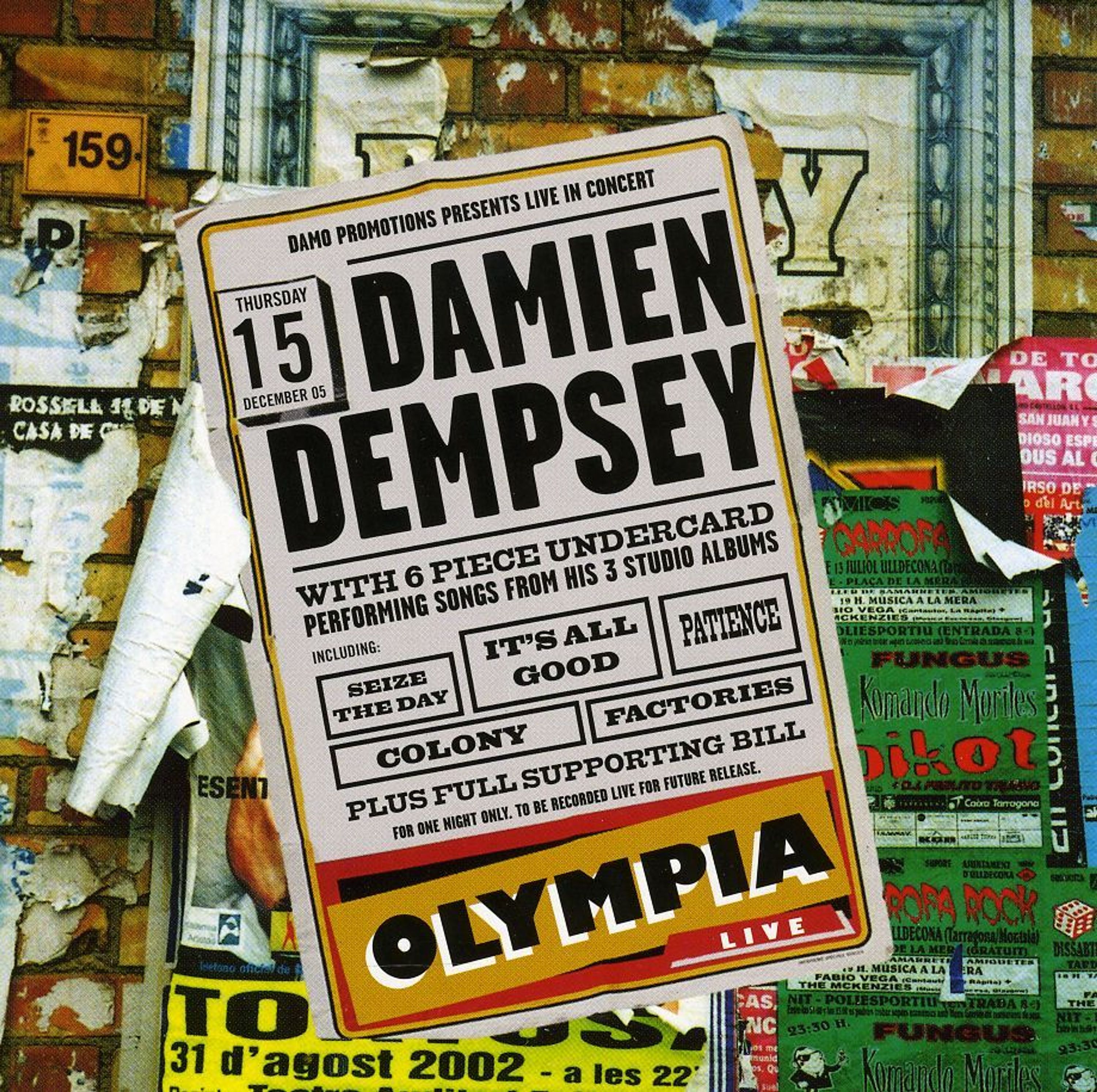CD Damien Dempsey - LIVE AT THE OLYMPIA