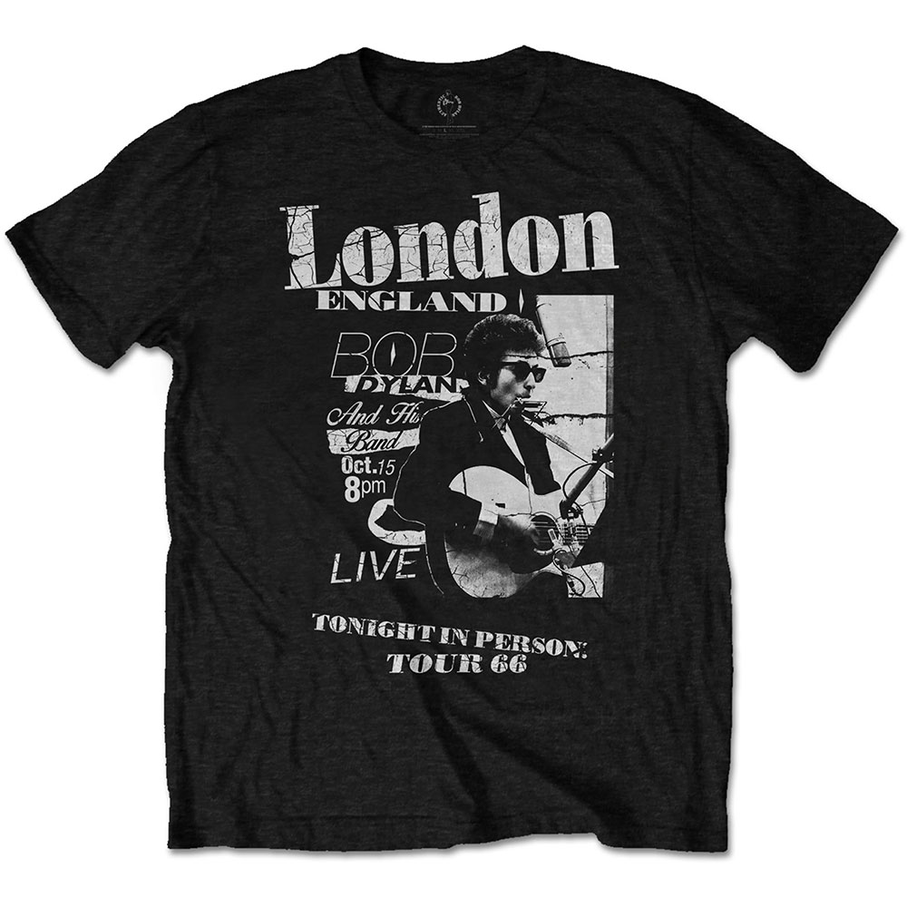 Tričko Bob Dylan - Scraps, Unisex,Čierna,XXL