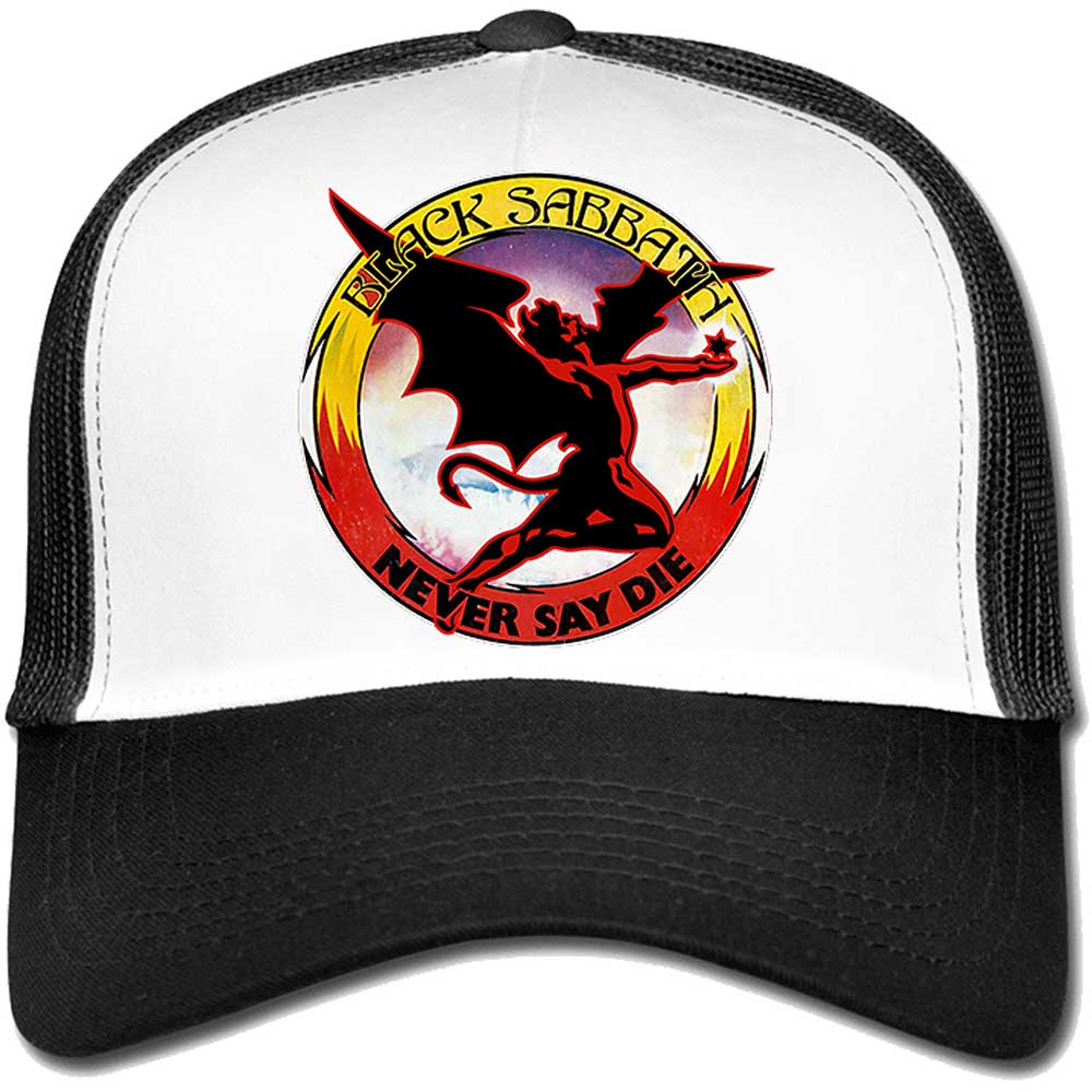 Šiltovka Black Sabbath - Never Say Die, Unisex,Čierna/biela,Univerzálna