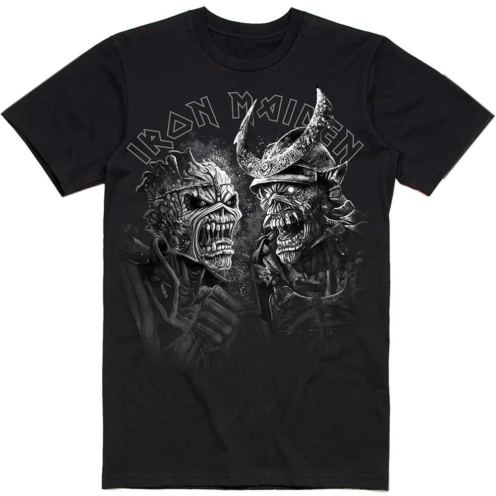 Tričko Iron Maiden - Senjutsu Large Grayscale Heads, Unisex,Čierna,XXL