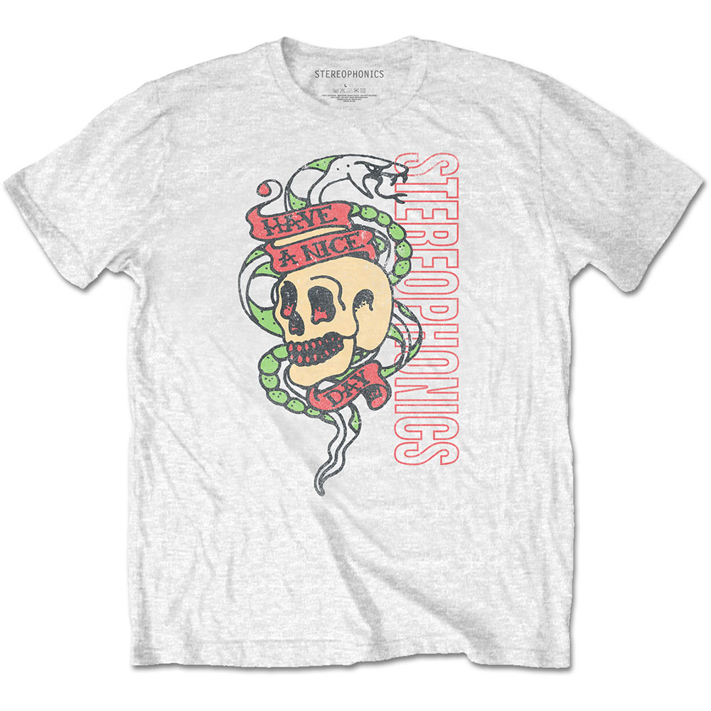 Tričko Stereophonics - Have A Nice Day Snake, Unisex,Biela,XXL