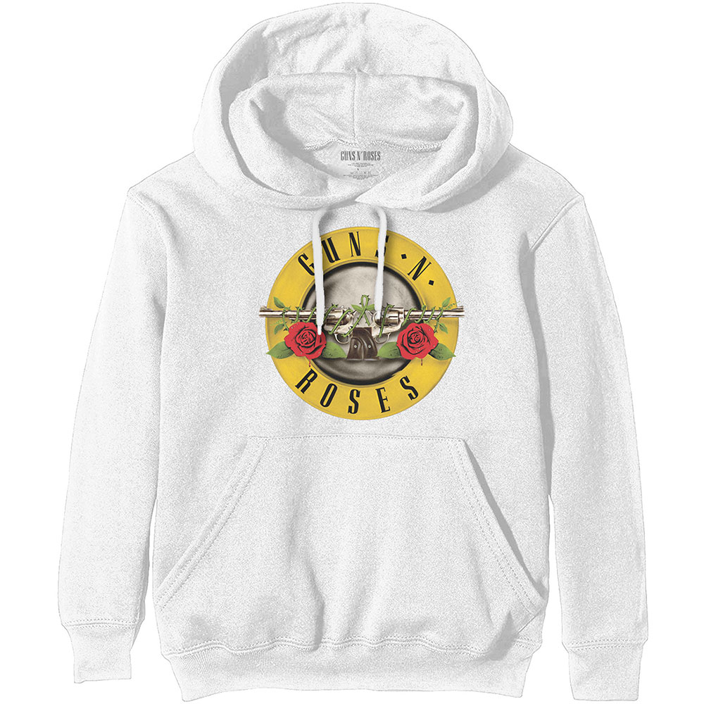 Mikina Guns N’ Roses - Classic Logo, Unisex,Biela,XXL