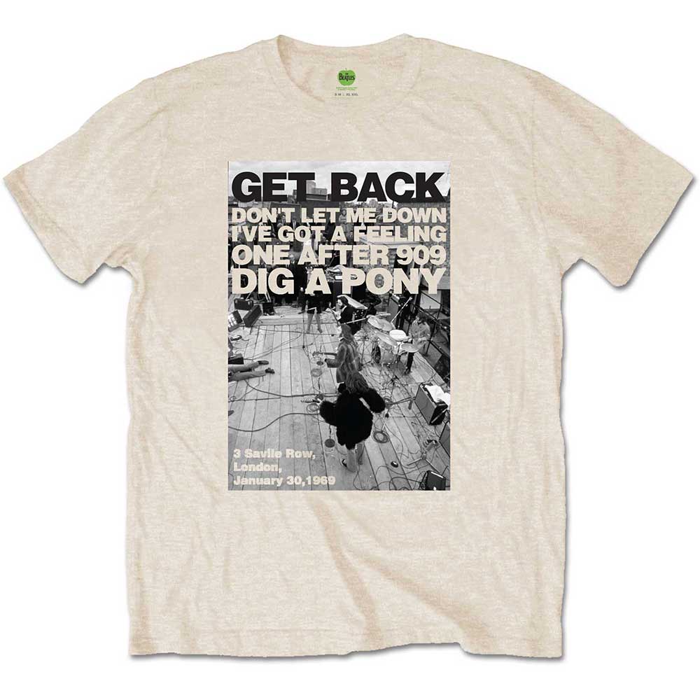 Tričko The Beatles - Rooftop Shot, Unisex,Natural,XXL