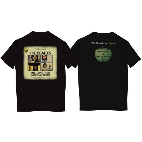 Tričko The Beatles - Long & Winding Road, Unisex,Čierna,S