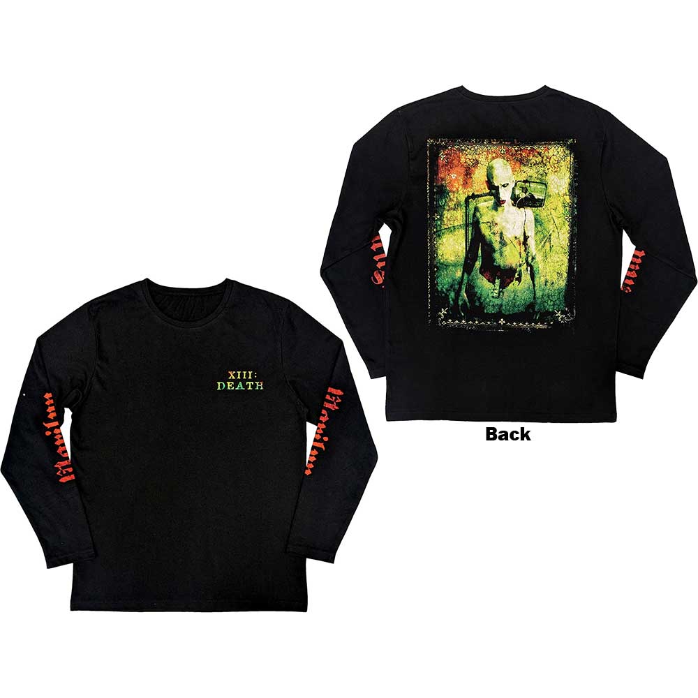 Tričko s dlhým rukávom Marilyn Manson - Death, Unisex,Čierna,XL