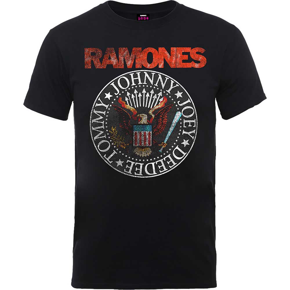 Tričko Ramones - Vintage Eagle Seal, Unisex,Čierna,XXL