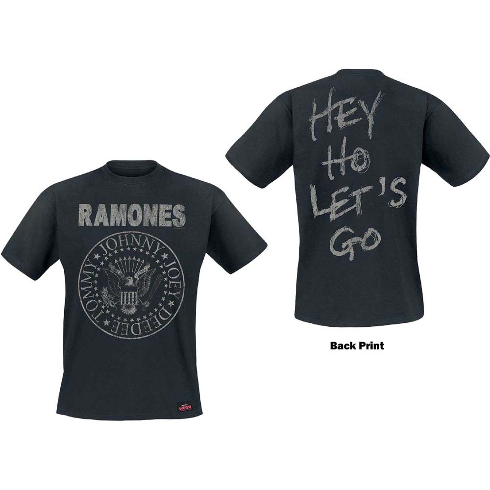 Tričko Ramones - Seal Hey Ho, Unisex,Čierna,XXL