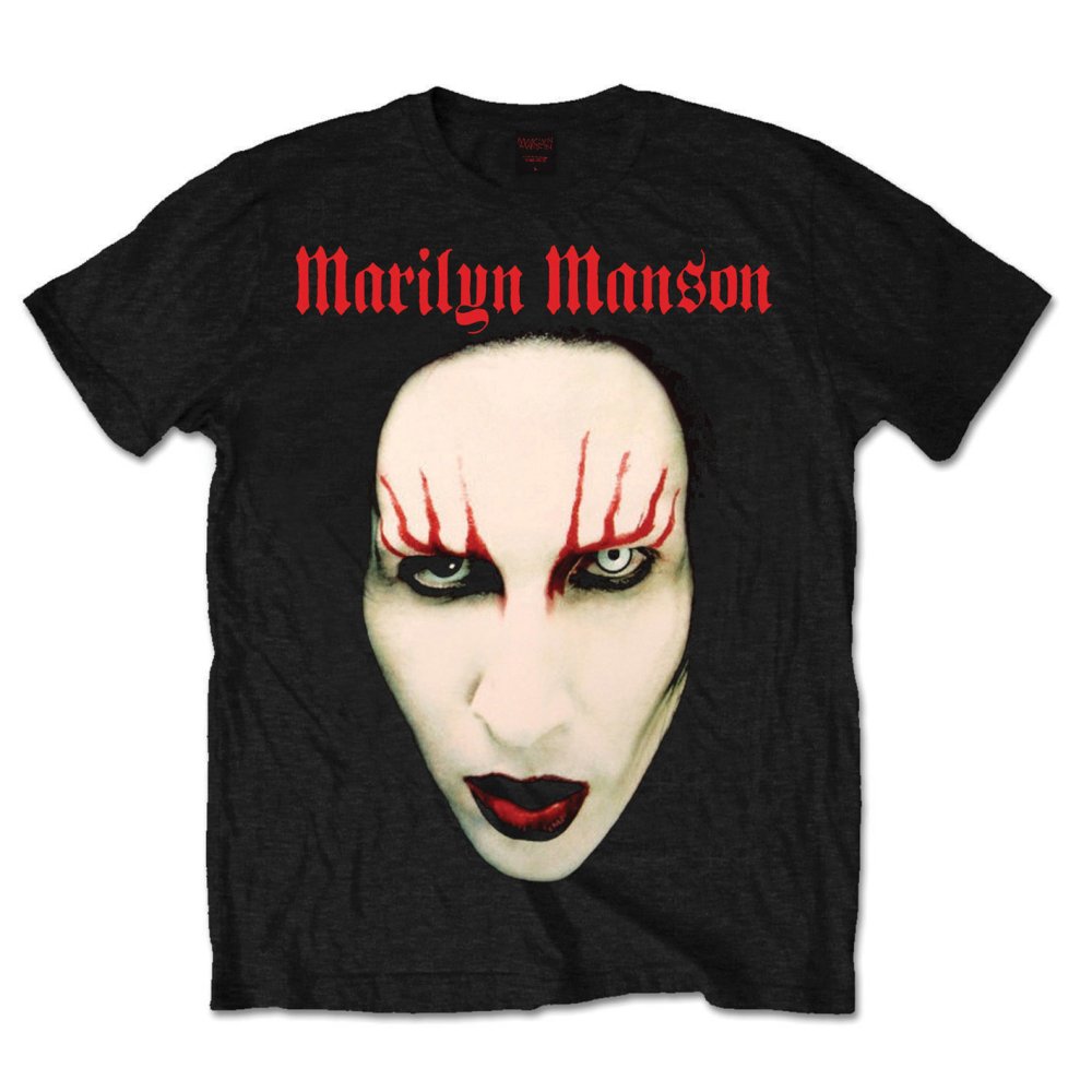 Tričko Marilyn Manson - Red Lips, Unisex,Čierna,S