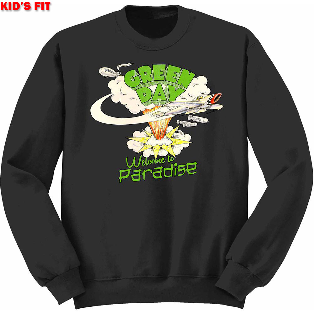 Crewneck Green Day - Welcome to Paradise, Dieťa,Modrá,7 – 8 rokov