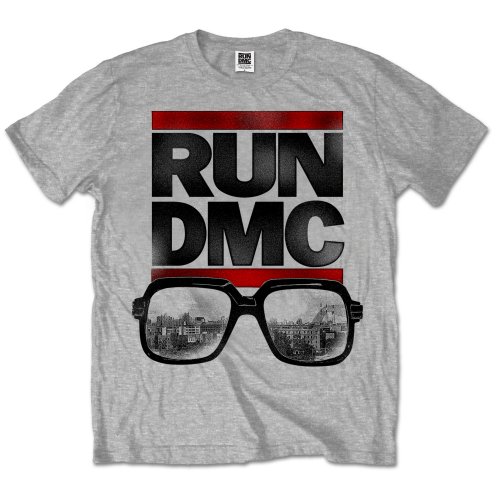 Tričko Run-DMC - Glasses NYC, Unisex,Šedá,XXL